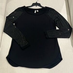 Black Sequin/ Studded Women's Top